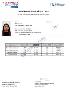 Valid TEF Canadian Immigration