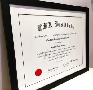 Buying a fake CFA certificate with verification
