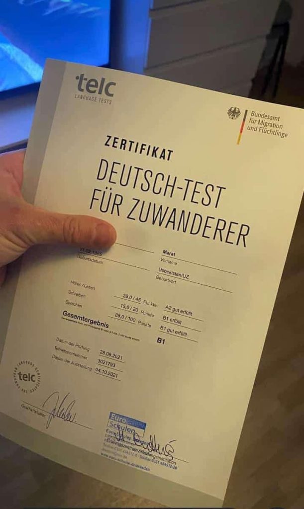 Goethe Deutsch B2 Zertifikat Hamburg